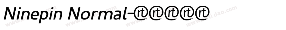 Ninepin Normal字体转换